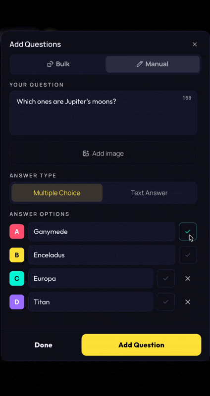Multiple correct answers